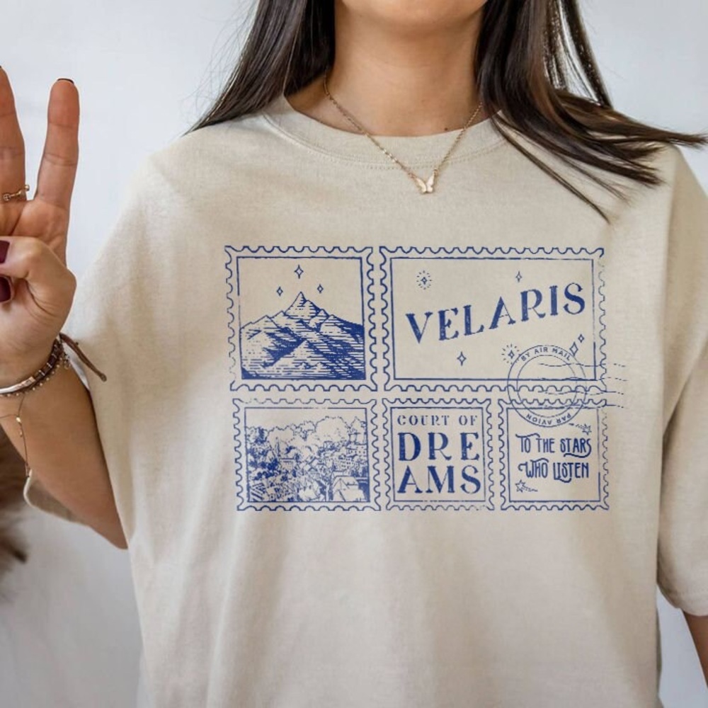Velaris Postcard Stamp Tee Shirt